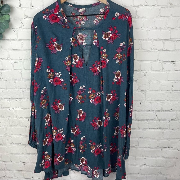 FREE PEOPLE Electric Orchard Swing Tunic Mini Dress size M - Picture 1 of 9